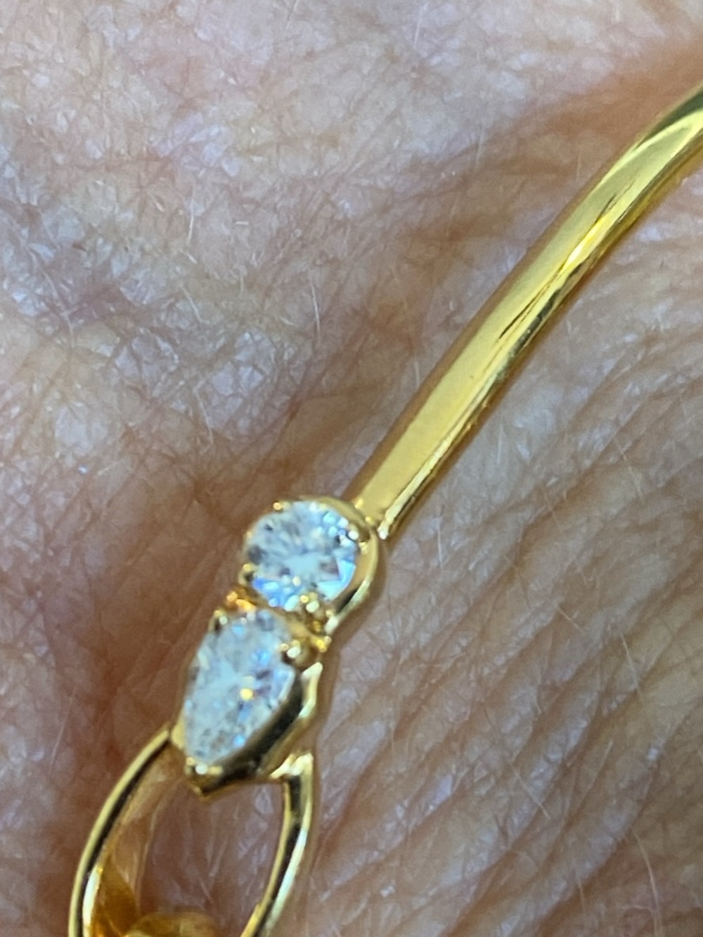 Gorgeous Gold vermeil & moissanite Hook Bracelet! - Picture 7 of 10